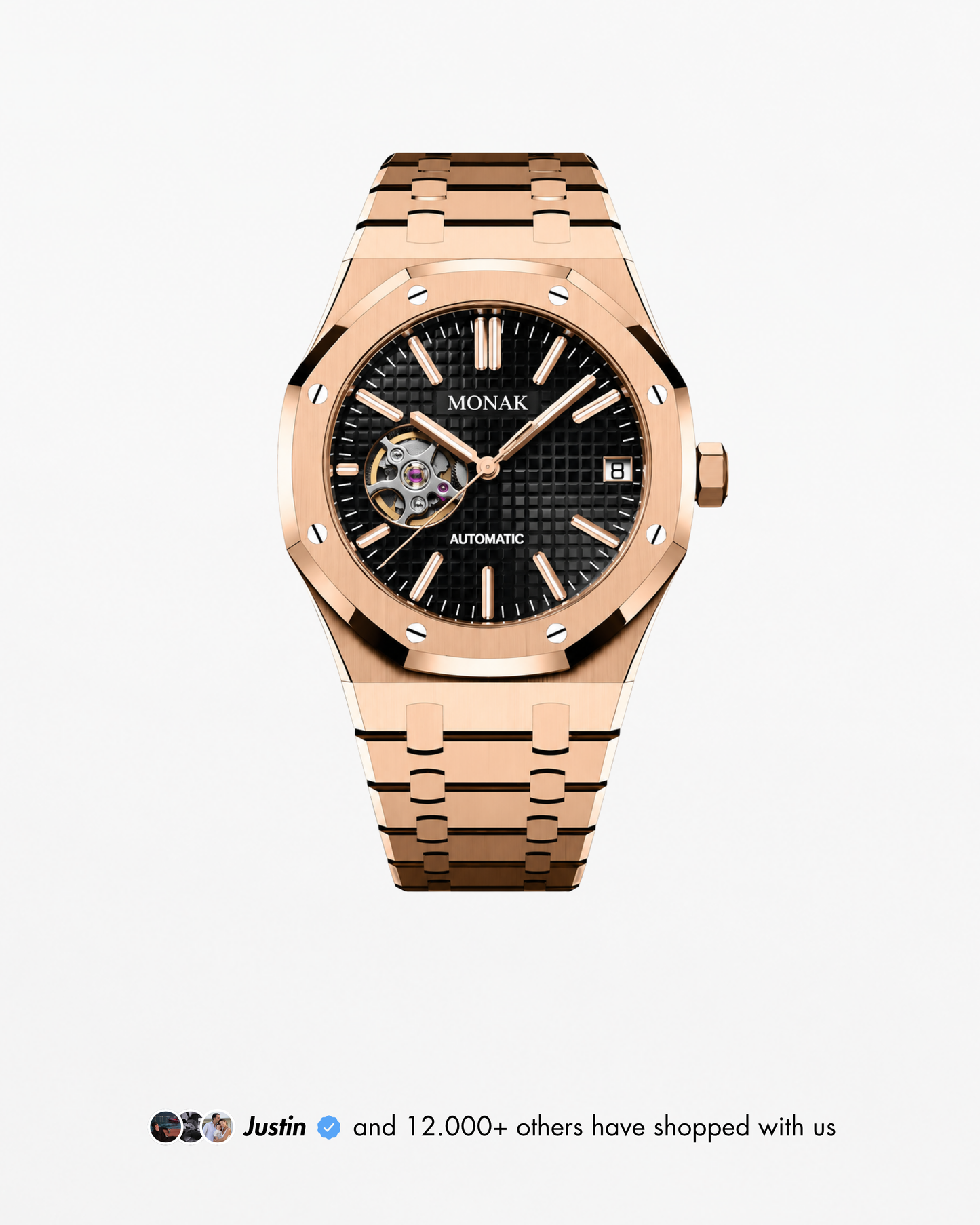 Royal Monak - Rose Gold Black Dial