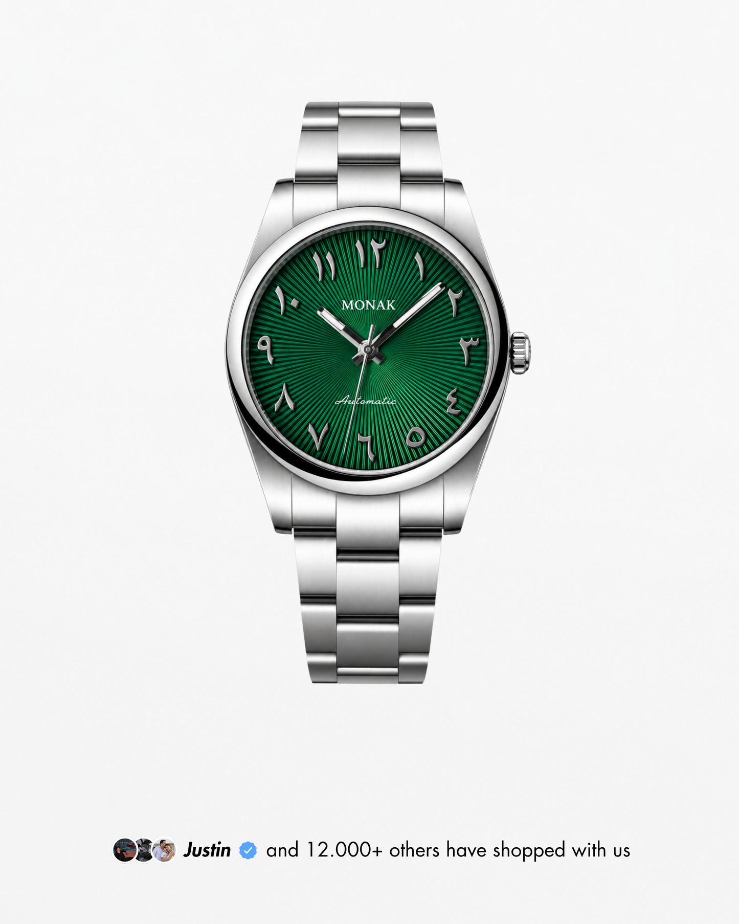 Oyster Monak - Green Arabic Dial