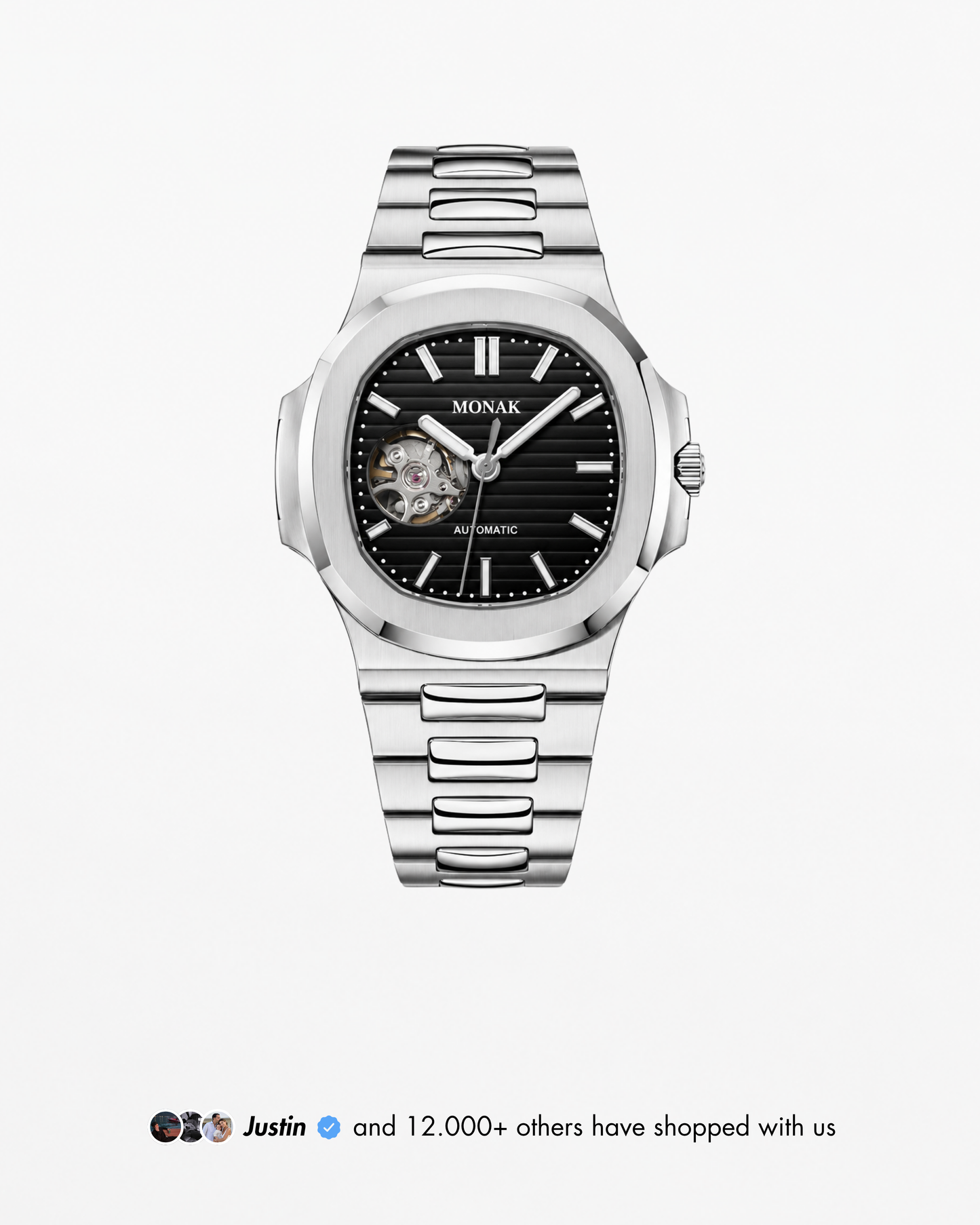 Nautilusnak - Black Dial Open Heart