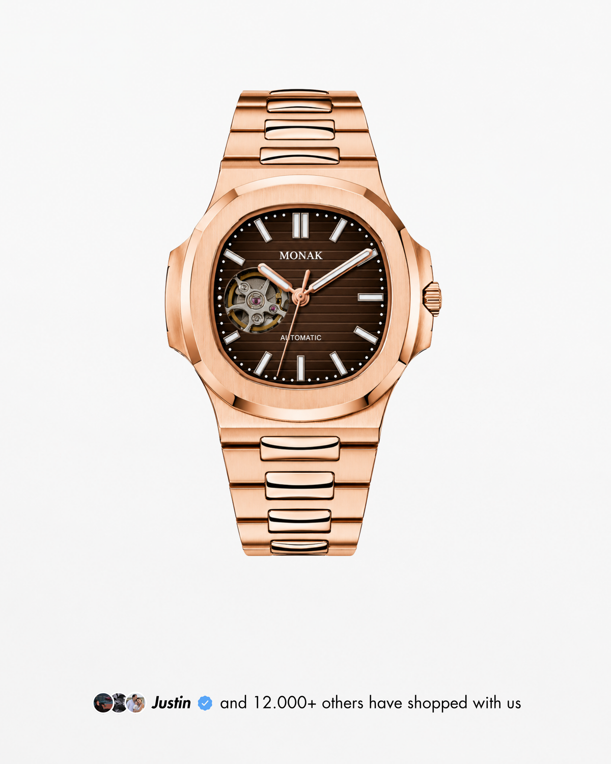 Nautilusnak - Rose Gold Open Heart