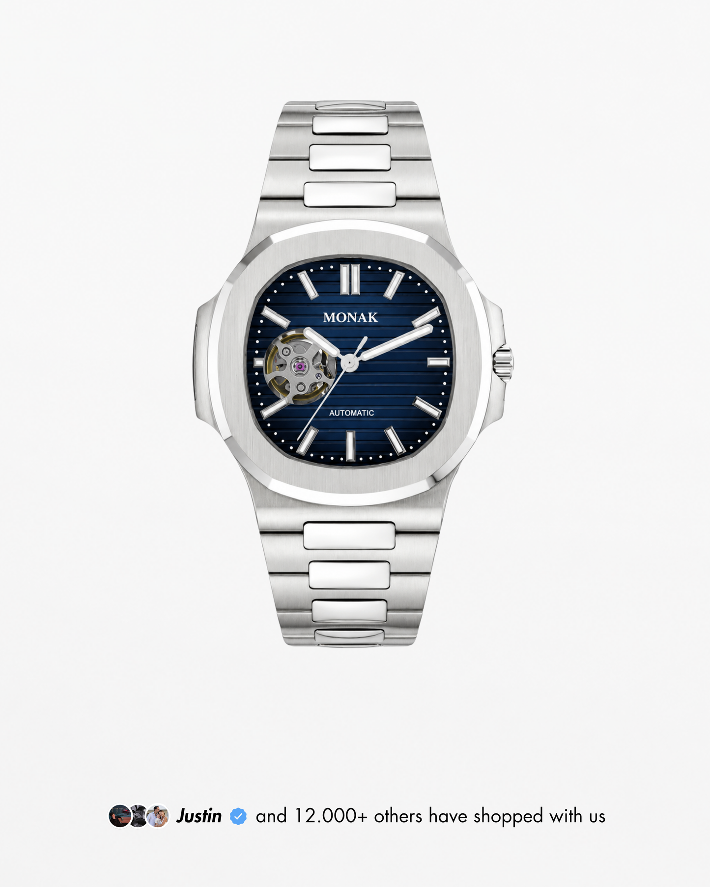 Nautilusnak - Blue Dial Open Heart
