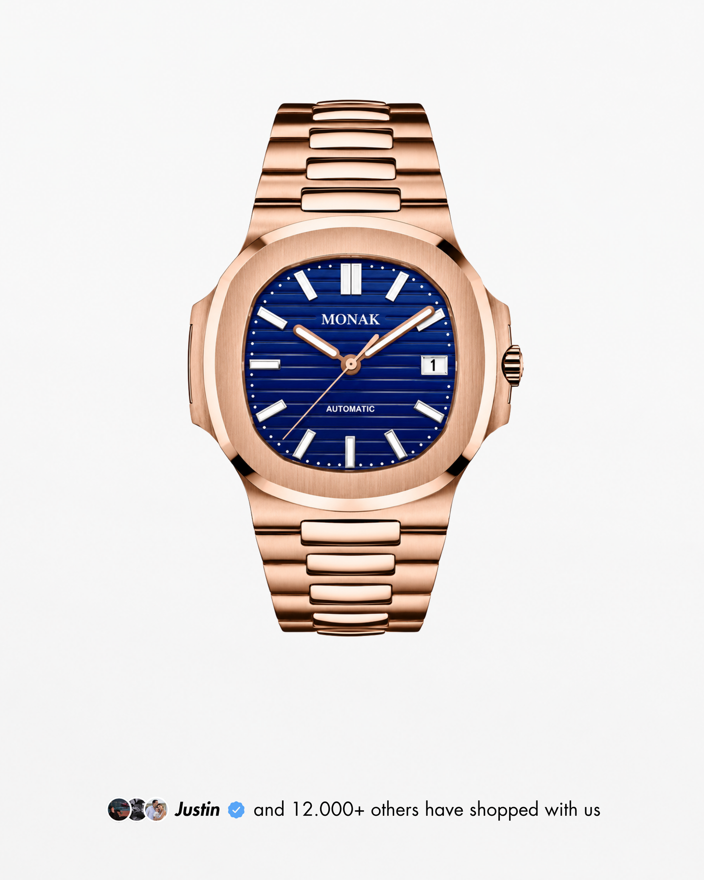 Nautilusnak - Blue Dial Rose Gold