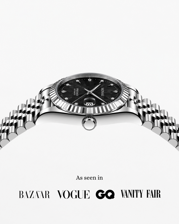 Monakjust - Geometric Black Dial