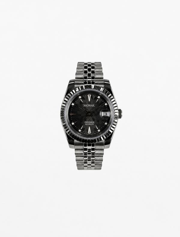 Monakjust - Geometric Black Dial