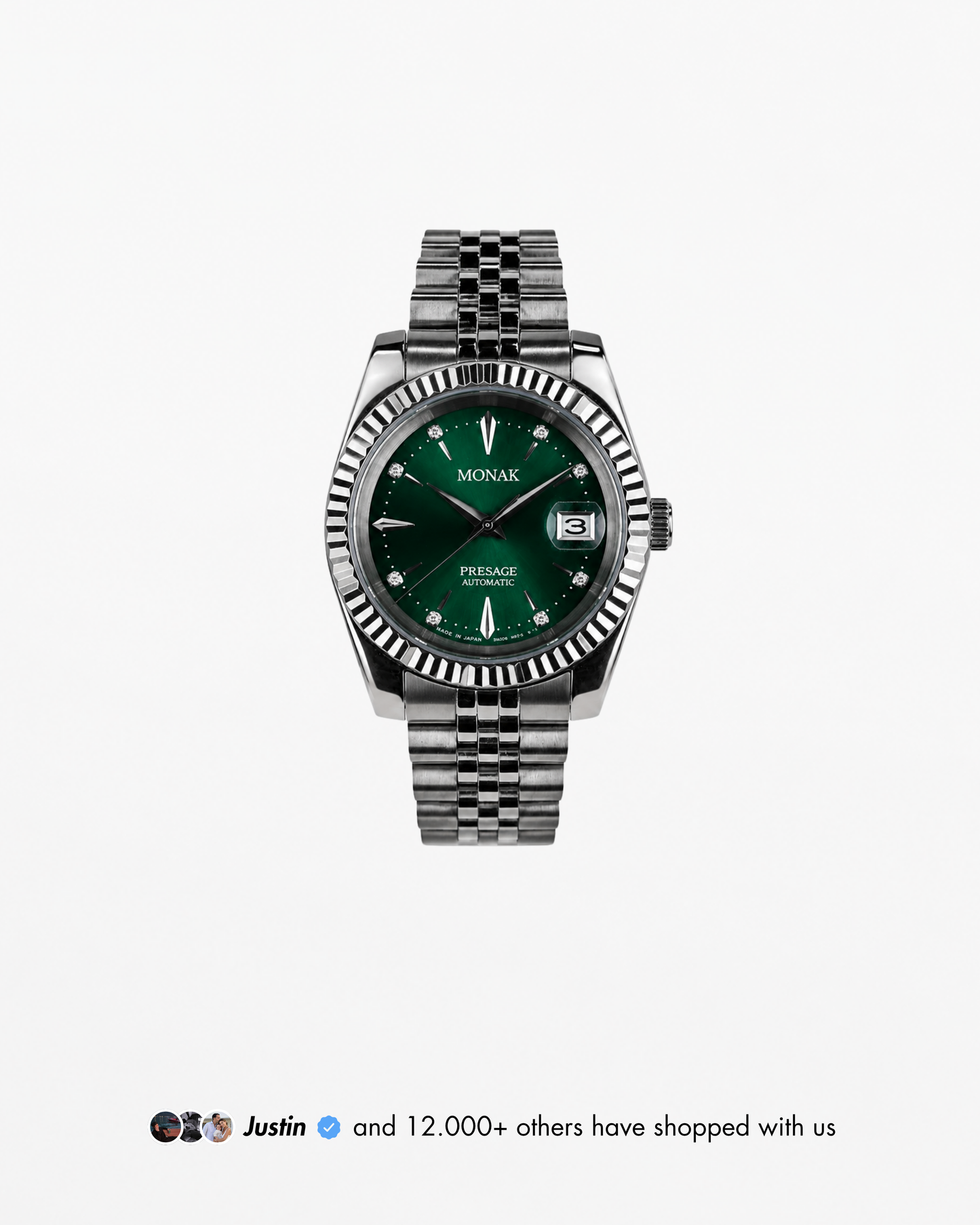 Monakjust - Geometric Green Dial