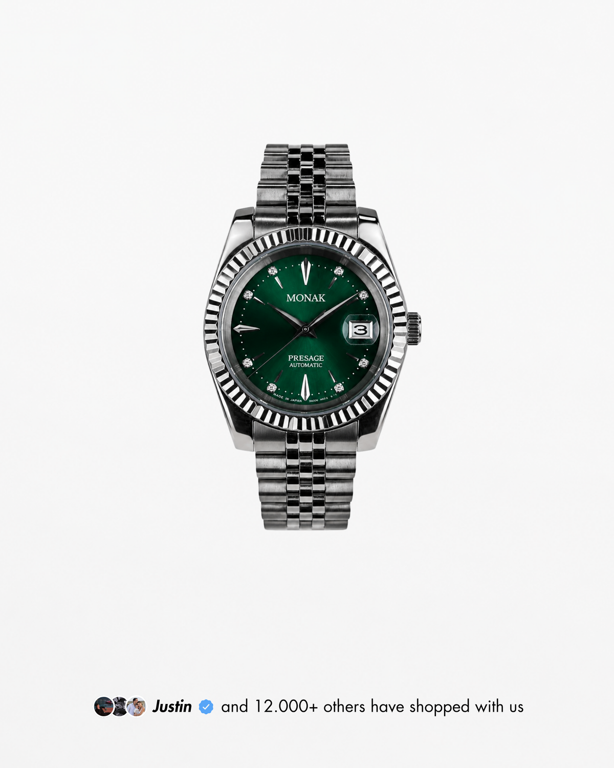 Monakjust - Geometric Green Dial