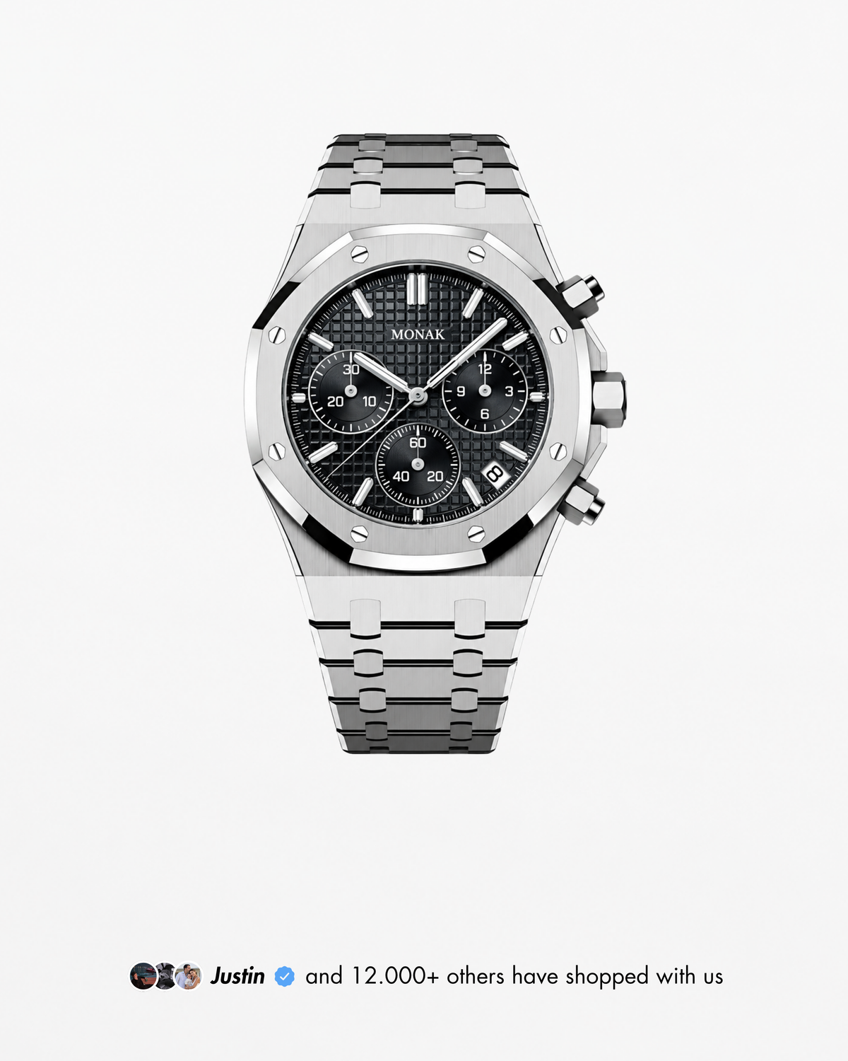 Royal Monak - Black Chronograph